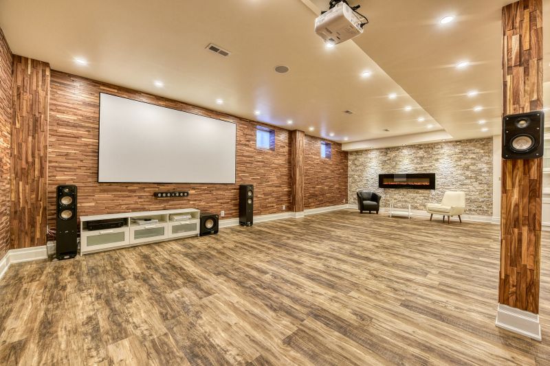 Finished Basement Entertainment Room